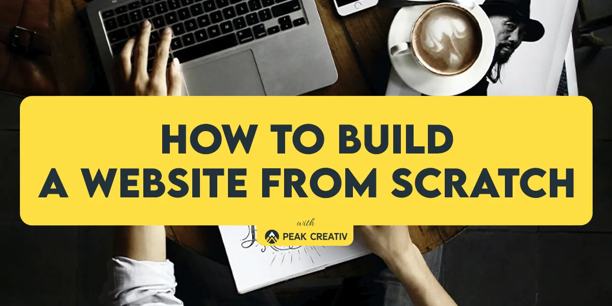 how to build a website from scratch with yellow background